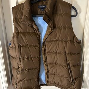 Lands' End Women’s Brown Puffer Vest